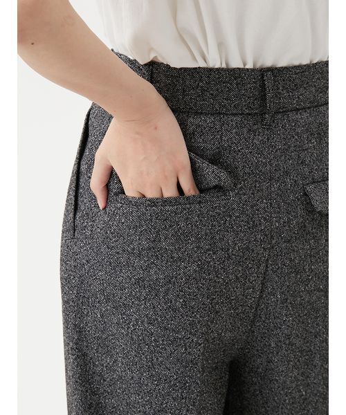 Mila Owen（ミラオーウェン）の「2タックワイドパンツ（その他パンツ・レディース・ブラウン/ブラック/マルチ/イエロー・0/1/00）」の11枚目の写真