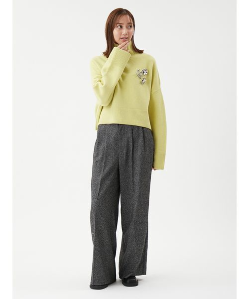 Mila Owen（ミラオーウェン）の「2タックワイドパンツ（その他パンツ・レディース・ブラウン/ブラック/マルチ/イエロー・0/1/00）」の14枚目の写真