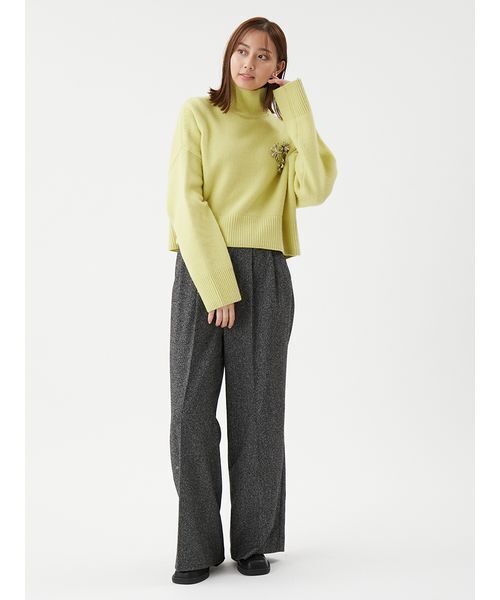 Mila Owen（ミラオーウェン）の「2タックワイドパンツ（その他パンツ・レディース・ブラウン/ブラック/マルチ/イエロー・0/1/00）」の15枚目の写真