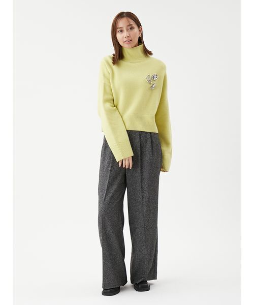 Mila Owen（ミラオーウェン）の「2タックワイドパンツ（その他パンツ・レディース・ブラウン/ブラック/マルチ/イエロー・0/1/00）」の16枚目の写真