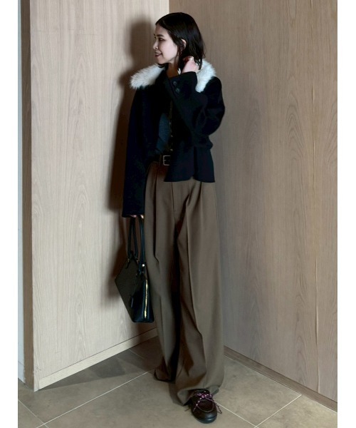 2タックワイドパンツ（その他パンツ）｜Mila Owen（ミラオーウェン）の