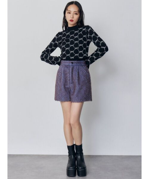 MURUA(ムルーア)の「【セットアップ対応】シャギーショートパンツ(その他パンツ・レディース・ブルー/グレー・2/1)」の5枚目の写真