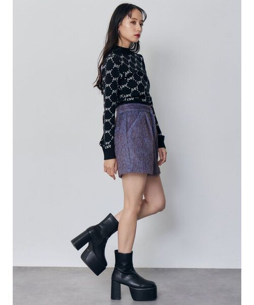 MURUA(ムルーア)の「【セットアップ対応】シャギーショートパンツ(その他パンツ・レディース・ブルー/グレー・2/1)」の7枚目の写真