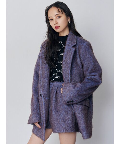 MURUA(ムルーア)の「【セットアップ対応】シャギーショートパンツ(その他パンツ・レディース・ブルー/グレー・2/1)」の8枚目の写真