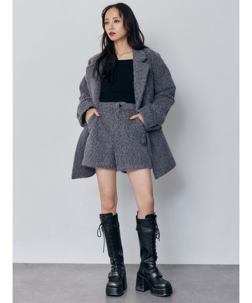 MURUA(ムルーア)の「【セットアップ対応】シャギーショートパンツ(その他パンツ・レディース・ブルー/グレー・2/1)」の11枚目の写真