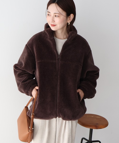 セール】スタンドカラーミニファーブルゾン（その他アウター