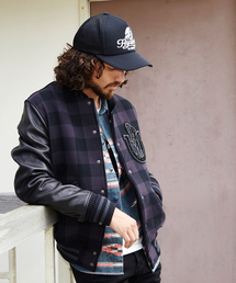 HYSTERIC GLAMOUR | HORSE SHOEワッペン付 レザースリーブスタジャン(スタジャン)