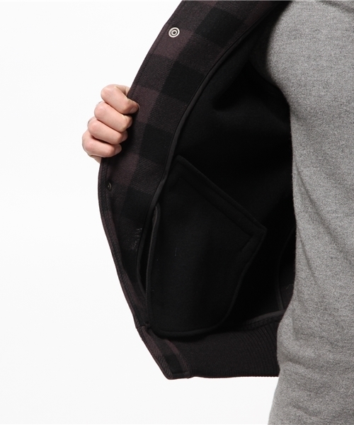 HYSTERIC GLAMOUR(ヒステリックグラマー)の「HORSE SHOEワッペン付 レザースリーブスタジャン(スタジャン・メンズ・ピンク/ネイビー/ブラック・SMALL/MEDIUM/LARGE)」の21枚目の写真