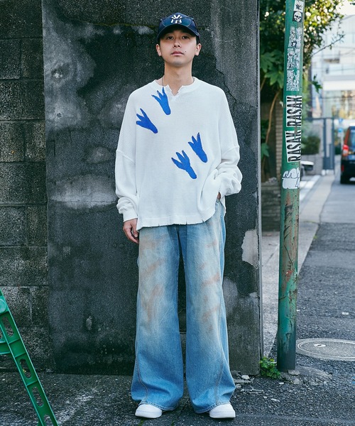 SHINYAKOZUKA(シンヤコヅカ)の「【SHINYAKOZUKA/シンヤコズカ】別注DAMAGED THEIR TRACKS(Tシャツ/カットソー・メンズ・ホワイト/ブラック・S/M)」の21枚目の写真
