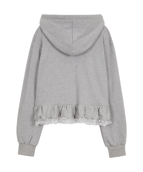 ILLIGO(イリゴ)の「タイニーレース フードパーカー メランジ(パーカー・レディース・その他・SMALL)」の5枚目の写真