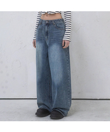AVANDRESS（アバンドレス ）の「Basic Brush Daily Wide Pants LIGHT BLUE（デニムパンツ）」