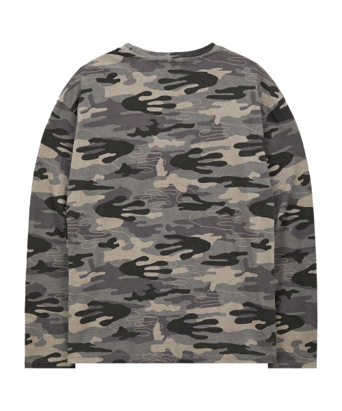 HOODHOOD（フッドフッド）の「NO STRESS ロングスリーブTシャツ カモ（Tシャツ/カットソー・レディース・その他・1/2）」の4枚目の写真