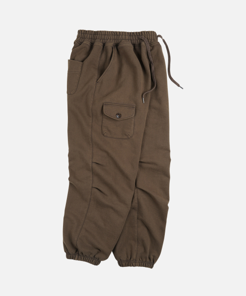 FRIZMWORKS(フリズムワークス)の「ARMY TWO TUCK SWEAT PANTS _ BROWN(その他パンツ・メンズ・その他・X-LARGE/SMALL/MEDIUM/LARGE)」の2枚目の写真