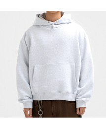UNDEROFF（アンダーオフ）の「Overfit semi-crop snap hoodie in white melange（パーカー）」