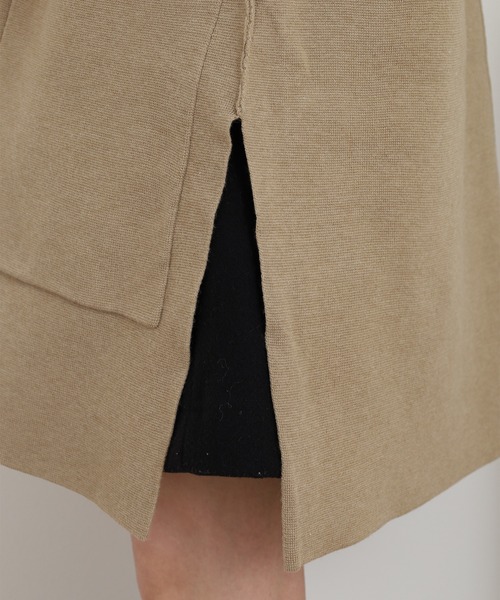 OMNES(オムネス)の「アクリルナイロンウールVネックロングニットベスト(ベスト・レディース・ベージュ/ブラウン・FREE)」の17枚目の写真