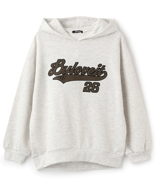 by LOVEiT（バイラビット）の「アップリケフーディ（パーカー・キッズ・チャコール/ホワイト系その他/ネイビー・150cm/120cm/130cm/140cm/160cm）」の9枚目の写真