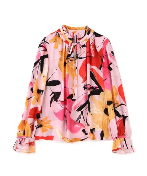 PINKY&DIANNE(ピンキーアンドダイアン)の「フラワープリントギャザーブラウス(シャツ/ブラウス・レディース・ブルー系その他2/ピンク系その他・38/36)」の10枚目の写真