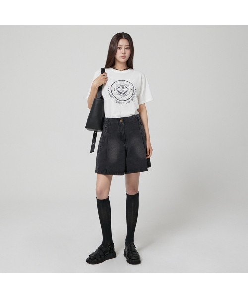 LAP（ラップ）の「ウォッシングプリーツタックデニムショーツ AR3DP863（デニムパンツ・レディース・ブラック・SMALL/MEDIUM）」の3枚目の写真
