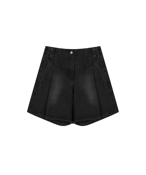 LAP（ラップ）の「ウォッシングプリーツタックデニムショーツ AR3DP863（デニムパンツ・レディース・ブラック・SMALL/MEDIUM）」の5枚目の写真
