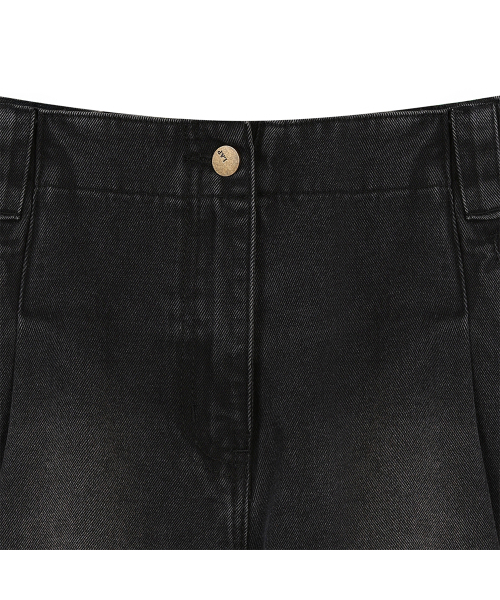 LAP（ラップ）の「ウォッシングプリーツタックデニムショーツ AR3DP863（デニムパンツ・レディース・ブラック・SMALL/MEDIUM）」の6枚目の写真
