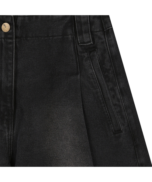 LAP（ラップ）の「ウォッシングプリーツタックデニムショーツ AR3DP863（デニムパンツ・レディース・ブラック・SMALL/MEDIUM）」の7枚目の写真