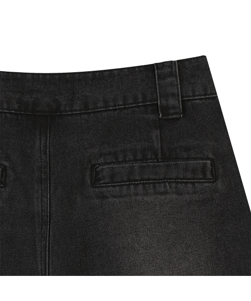 LAP（ラップ）の「ウォッシングプリーツタックデニムショーツ AR3DP863（デニムパンツ・レディース・ブラック・SMALL/MEDIUM）」の8枚目の写真