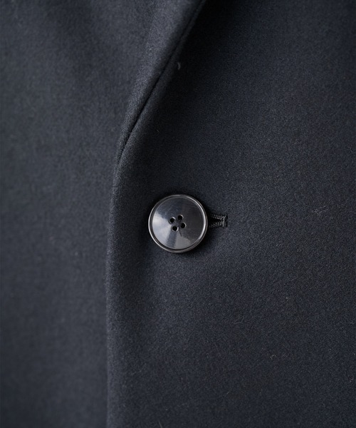 STUDIOUS（ステュディオス）の「【STUDIOUS】Super140 Wool Melton Over Chester Coat/S140ウールメルトンオーバーチェスター（チェスターコート・メンズ・ダークグリーン/ブラック/グレイッシュベージュ・1/2）」の7枚目の写真