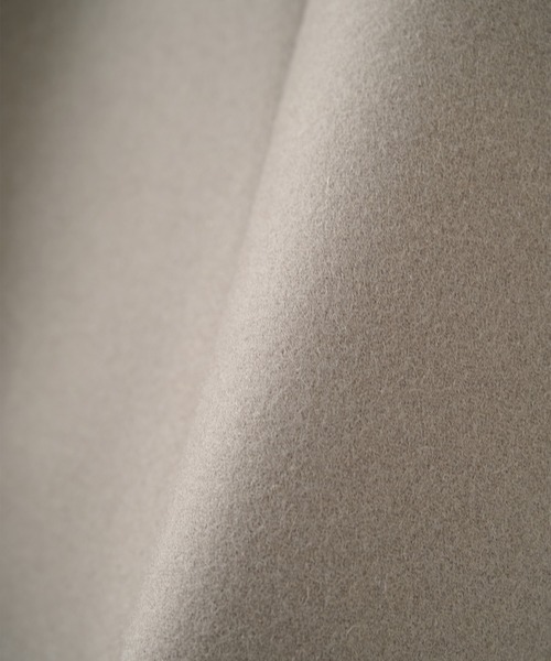 STUDIOUS（ステュディオス）の「【STUDIOUS】Super140 Wool Melton Over Chester Coat/S140ウールメルトンオーバーチェスター（チェスターコート・メンズ・ダークグリーン/ブラック/グレイッシュベージュ・1/2）」の9枚目の写真