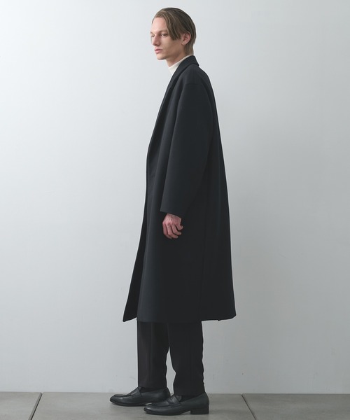セール】【STUDIOUS】Super140 Wool Melton Over Chester Coat/S140