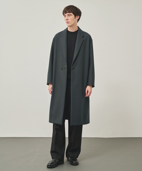 STUDIOUS THE Cashmere wool ダブルチェスターコート STUDIOUS】Super140 Wool Melton Over Chester Coat/S140ウール