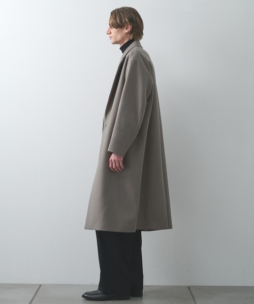 STUDIOUS】Super140 Wool Melton Over Chester Coat/S140ウール