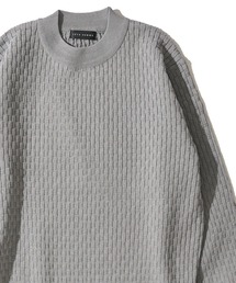 【WEB限定】ブリスター編みウォッシャブルモックネックニット