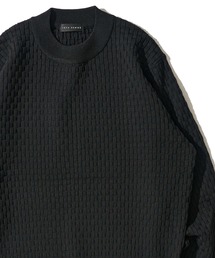 TETE HOMME | 【WEB限定】ブリスター編みウォッシャブルモックネックニット(ニット/セーター)
