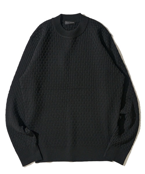 TETE HOMME（テットオム）の「【WEB限定】ブリスター編みウォッシャブルモックネックニット（ニット/セーター・メンズ・ブラック/アイボリー/ネイビー/ライトグレー/ブラウン・MEDIUM/LARGE/X-LARGE）」の20枚目の写真