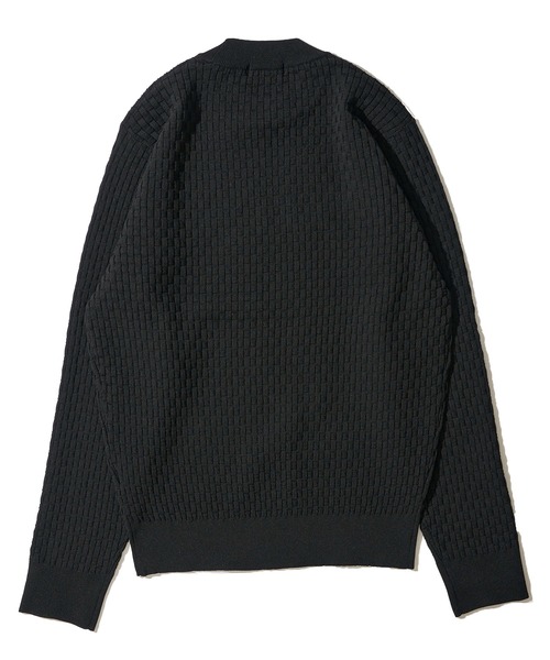 TETE HOMME（テットオム）の「【WEB限定】ブリスター編みウォッシャブルモックネックニット（ニット/セーター・メンズ・ブラック/アイボリー/ネイビー/ライトグレー/ブラウン・MEDIUM/LARGE/X-LARGE）」の21枚目の写真