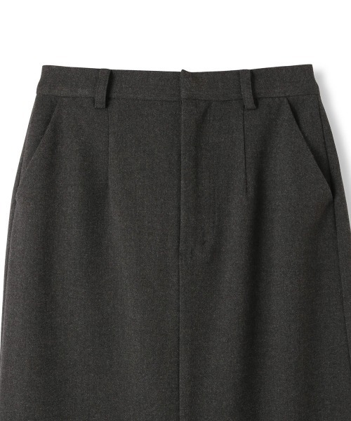 ketty（ケティ）の「ウールライクストレッチIラインスカート≪手洗い可能≫（スカート・レディース・ダークネイビー/ダークグレー・M）」の5枚目の写真