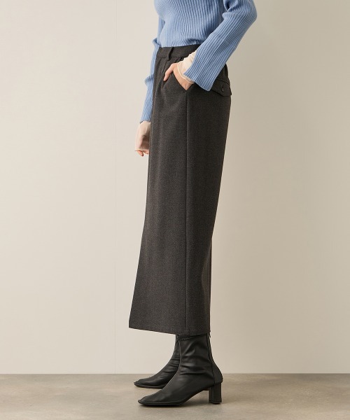 ketty（ケティ）の「ウールライクストレッチIラインスカート≪手洗い可能≫（スカート・レディース・ダークネイビー/ダークグレー・M）」の12枚目の写真