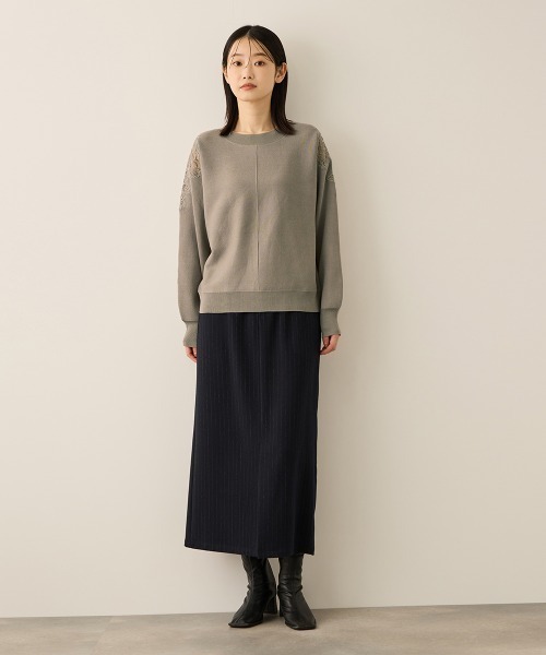 ketty（ケティ）の「ウールライクストレッチIラインスカート≪手洗い可能≫（スカート・レディース・ダークネイビー/ダークグレー・M）」の17枚目の写真