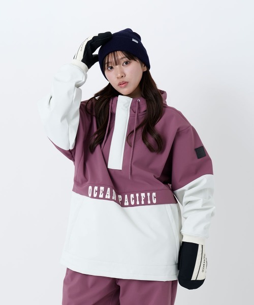 Ocean Pacific（オーシャンパシフィック）の「【OP:オーピー】ユニセックスボンディングスノージャケット　プルオーバータイプ　スキー　スノボー（その他アウター・メンズ・ブラック/チョコ/ワイン/ベージュ・SMALL/MEDIUM/LARGE/X-LARGE）」の4枚目の写真