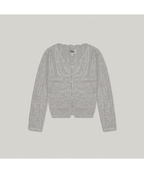 FOLNUA(フォルニュア)の「HAIRY CABLE CARDIGAN (MELANGE GRAY)(カーディガン/ボレロ・レディース・その他・FREE)」の1枚目の写真