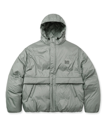 TAG LIGHT PADDING HOOD JACKET - LIGHT GREY