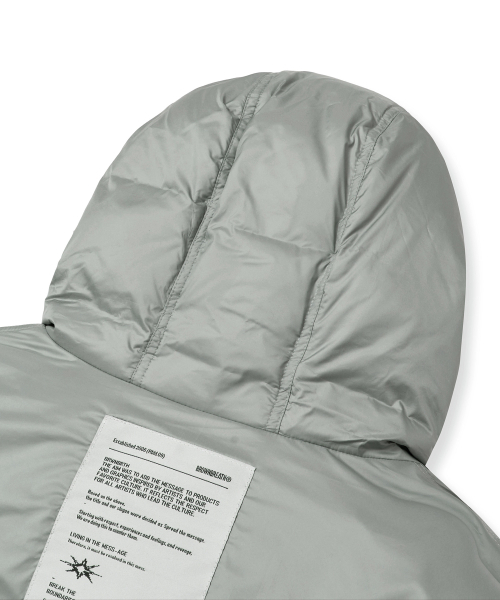 BROWNBREATH（ブラウンブレス）の「TAG LIGHT PADDING HOOD JACKET - LIGHT GREY（ダウンジャケット/コート・レディース・その他・SMALL/MEDIUM/LARGE/X-LARGE）」の10枚目の写真