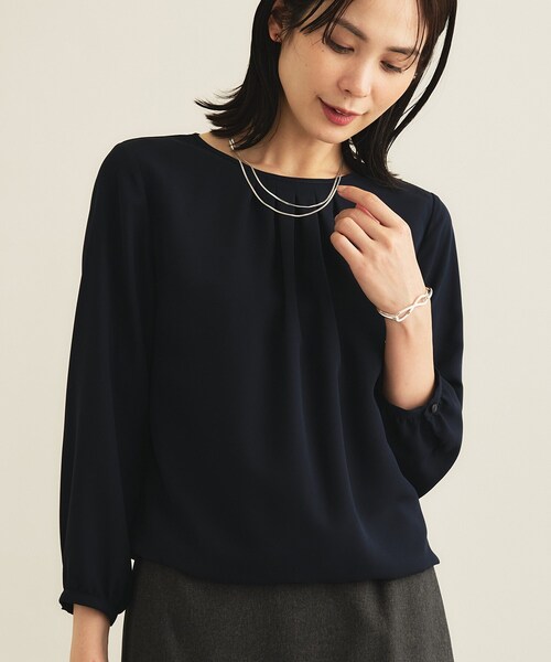 セール】【セレモニー／洗える／透けにくい】ダイヤ柄プリントブラウス