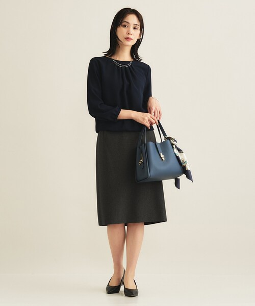 セール】【セレモニー／洗える／透けにくい】ダイヤ柄プリントブラウス