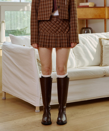 ROY PLEATS SKIRT PANTS / BROWN