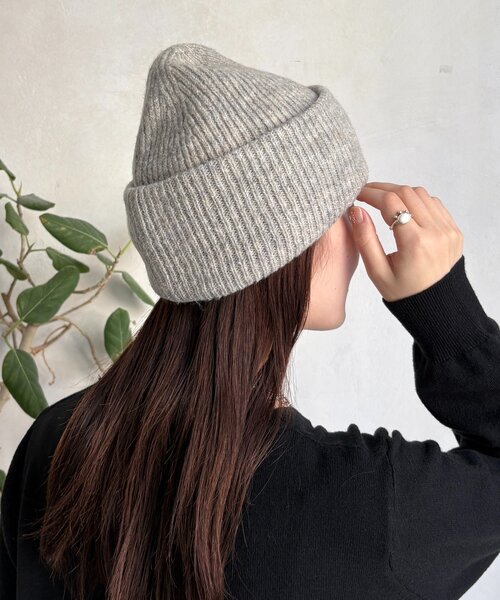 DouDou（ドゥドゥ）の「メランジリブニットワッチ（ハット・レディース・グレー/ブラック/ブラウン・FREE）」の8枚目の写真
