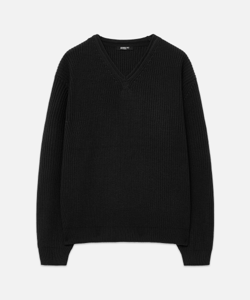DRAW FIT（ドローフィット）の「コジド Vネックプルオーバーニット [ブラック]（ニット/セーター・メンズ・その他・MEDIUM/LARGE/X-LARGE）」の3枚目の写真