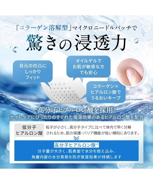 NANOA（ナノア）の「ナノア SCナイトニードルパッチ（まつ毛/アイケア・レディース・ブルー・FREE）」の3枚目の写真