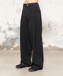 BEGIN202（ビギン202）の「フェイドプリーツコットンパンツ [シェイディブラック]（その他パンツ）」