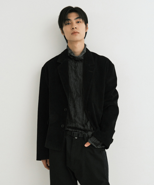 ENDOOR(エンドア)の「Suede crop jacket (black)(その他アウター・メンズ・その他・1/2)」の1枚目の写真